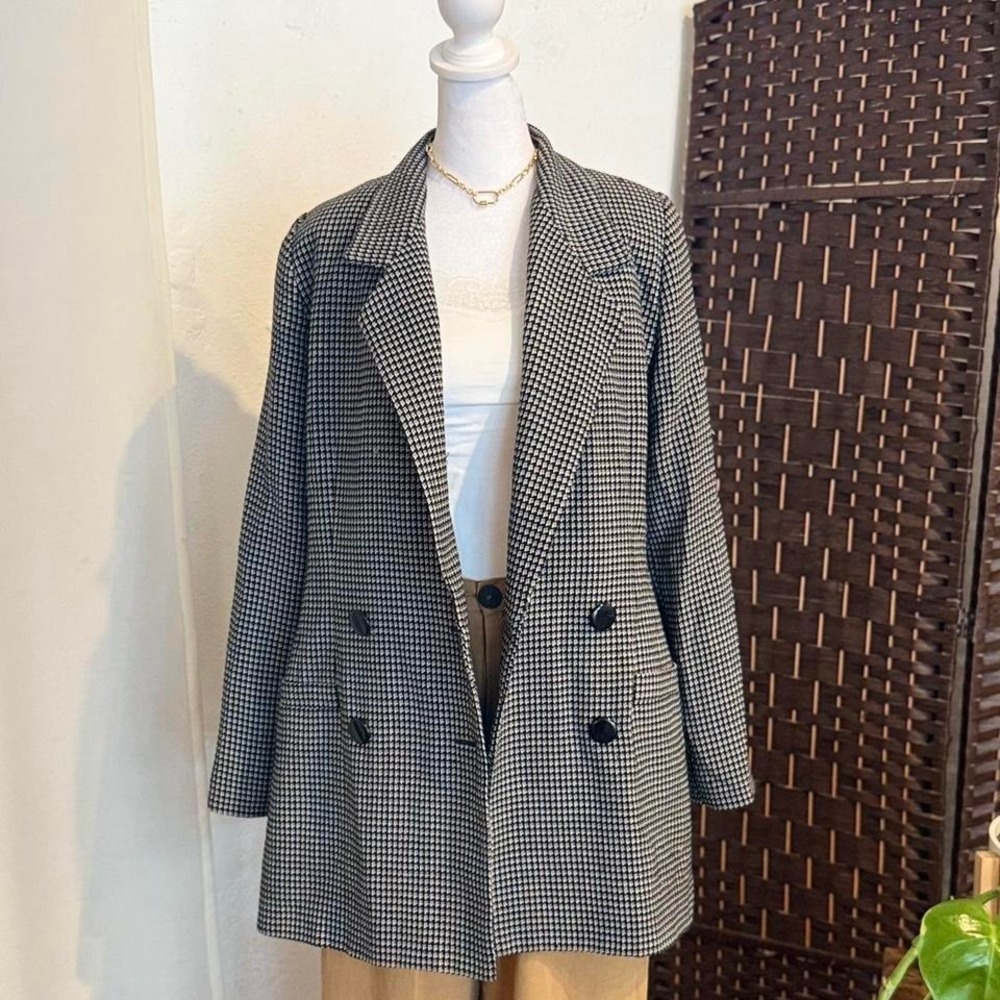 Linda Allard Vintage Plaid Blazer Size 10 Women's 100% Wool Jacket